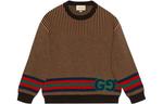 Свитер мужской Gucci Interlocking G-logo, коричневый - фото