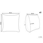 Декоративные подушки набор из 2-х штук Beliani, черный - фото 3