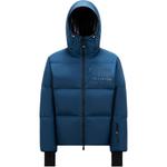 Пуховик мужской кобальтово-синий Moncler - фото