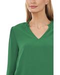 Топ CeCe 3/4 Ruffled V-Neck Top, цвет Lush Green - фото 3