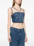 Джинсовый топ-бюстье Nensi Dojaka, синий - фото 3