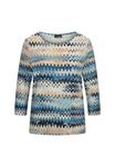 Топ GOLDNER PETITE MIT 3/4-ÄRMELN, Blue Patterned/Blue - фото 7