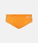 Плавки-бикини с логотипом Miu Miu, Arancio - фото