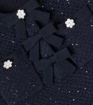 Платье с бантом и пайетками Self-Portrait Kids, Navy - фото 2