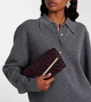 Клатч Emmie с блестками Jimmy Choo, Deep Merlot/Silver - фото 2