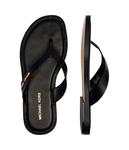 Кожаные пляжные тапочки кокос Michael Kors, черный - фото 4