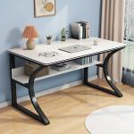 Стол компьютерный 120x60 см, белая рама + темный орех - фото 9