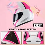 Шлем мотоциклетный BYGMWEP Bluetooth с кошачьими ушками, розовый - фото 3