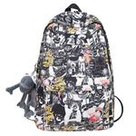 LEXI Нейлоновый рюкзак унисекс черно-белый, Black - фото