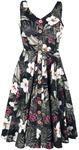 Платье средней длины Hell Bunny Tahiti 50's Dress, черный - фото