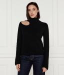 Лонгслив женский Hugo с вырезом на плече, черный - фото