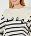 Свитер женский Weekend Maxmara вязаный в полоску, белый - фото 4