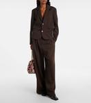 Собранный шерстяной блейзер Loewe, Brown - фото 2