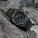 Часы Casio G-Shock Analog-Digital 2100 Series, арт. GA-2100-1A1, морозный черный фермерский дуб - фото 4