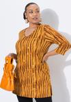 Топ Ulla Popken BATIK EMPIRE, Mustard Yellow - фото 4