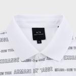 Рубашка поло мужская белая Armani Exchange, белый - фото 7