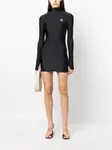 Платье мини с высоким воротником COPERNI, черный - фото 2