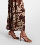 Изоре принт платье-макси на бретелях Poupette St Barth, Brown Ritual - фото 6