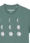 Футболка с принтом MOONPHASES watapparel, темно-зеленый - фото
