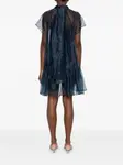 Мини-платье с оборками Beaux Simkhai, синий - фото 4