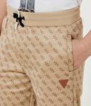 Шорты детские Guess Active трикотажные с принтом, бежевый - фото 4