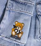 Джинсовые шорты Moschino Kids, Iced Blue - фото 2