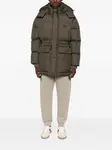 Пуховик со съемным капюшоном EMPORIO ARMANI, зеленый - фото 2