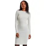 Платье Urban Classics Rib long sleeve long, белый - фото