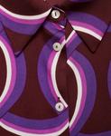 Женская рубашка с абстрактным принтом MANGO, Purple - фото 7