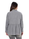 Блуза Ulla Popken Bluse, цвет light grey denim - фото 3