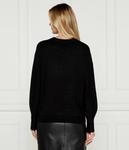 Свитер женский Guess Jeans с логотипом вышитым бисером, черный - фото 3