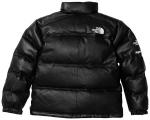 Куртка Supreme x The North Face Leather Nuptse Jacket 'Black', черный - фото 2