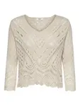 Вязаный свитер JDY "JDYNEW SUN 3/4 CORPPED PULLOVER KNT NOOS", цвет Tapioca - фото 4