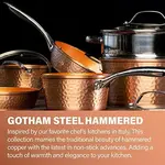 Набор посуды Gotham Steel Hammered Copper, 15 предметов - фото 18
