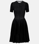 Мини-платье из шерсти с фигурным вырезом Alaïa, Noir Alaia - фото