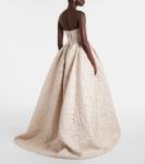 Платье без бретелек fil coupé Carolina Herrera, золотой - фото 3