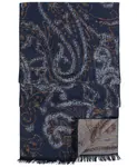 Мужской шарф с узором пейсли Ted Baker, синий - фото 3