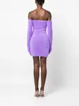 Платье мини Fuzzy Gloves OFF-WHITE, фиолетовый - фото 4