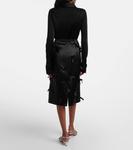 Юбка миди из сатина с бантом Jil Sander, Black - фото 3