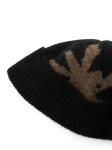 Nanushka шапка бини вязки интарсия, черный - фото 2