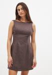 Платье NA-KD OPEN BACK , Brown - фото