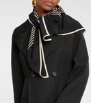 Шелковый шарф с принтом Toteme, черный - фото 2