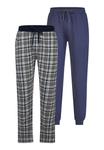 Пижамные брюки Phil & Co. Berlin 2-PACK , Kariert Marine/Dark Blue - фото 4