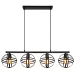 Подвесной светильник TAMARA E27 1 шт. Подвесной светильник/люстра для столовой/гостиной/обеденного стола Globo Lighting, черный - фото