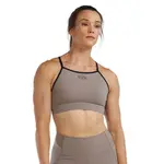 Спортивный топ TYR Joule Elite High Neck Solid high support, коричневый - фото