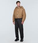 Кожаные прямые брюки Prada, черный - фото 2