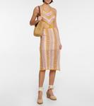 Платье крючком с халтернеем Anna Kosturova, Sunset Pinstripe - фото 2