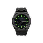 Часы Casio G-Shock Analog-Digital 2100 Series, арт. GA-2100-1A1, 44 мм, черный/черный/черно-зеленый - фото 2