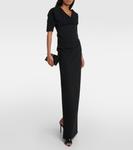 Топ из габардина из смесовой шерсти Ferragamo, черный - фото 2