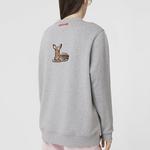 Толстовка женская Burberry с рисунком, серый - фото 4